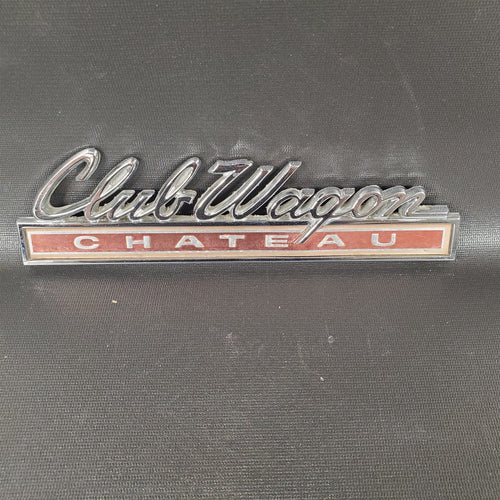68-72 Ford Club Wagon Chateau Van Metal Chrome Emblem 26663