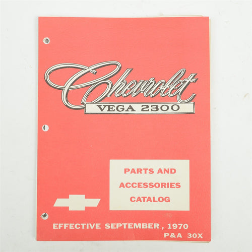 71 1971 Chevy Vega 2300 Parts Catalog Manual PA30X Revision #2