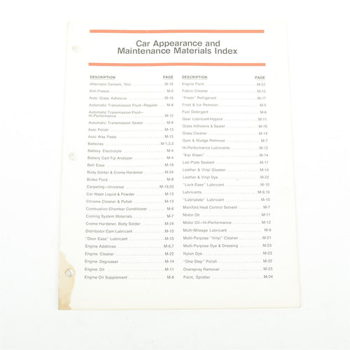 74 1974 Dodge Car Truck Appearance & Maintenance Materials Parts Catalog Manual