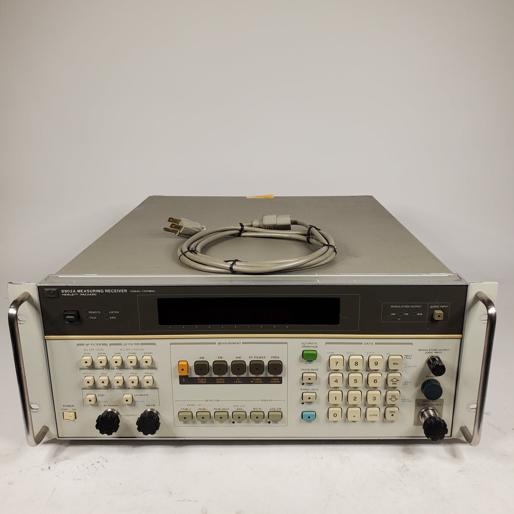 HP Agilent 8902A 150 kHz-1.3 GHz Measuring Receiver Opt. 002 030 032 037 C16
