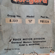 Load image into Gallery viewer, 54 1954 Buick Roadmaster Century &amp; Super 4-Door Edge Guards GM 981534 NOS