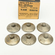 Load image into Gallery viewer, 41-47 Chevy 6-cylinder Inlet Intake Valve Stem Covers Set of 6 GM 839570 NOS