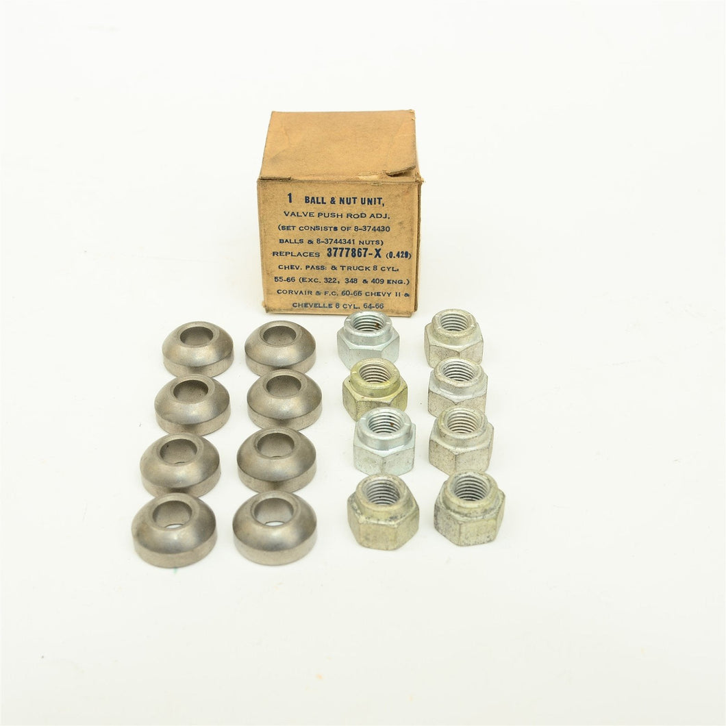 Fits 55-66 Chevy Cars & Trucks Rocker Arm Ball & Nut Kit 3777867-X NORS