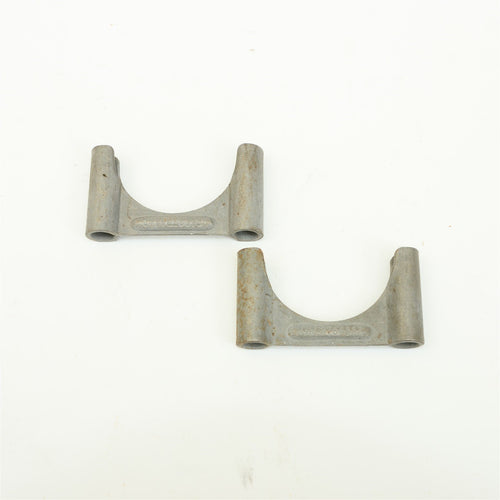 50-66 Chevy Corvette Camaro Chevelle 1-7/8 Muffler Brackets Pair 3754882 NOS U-D