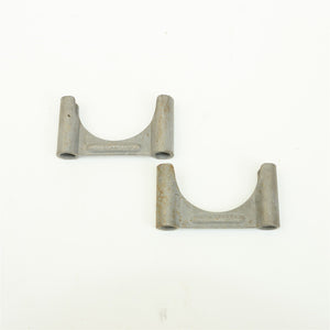 50-66 Chevy Corvette Camaro Chevelle 1-7/8 Muffler Brackets Pair 3754882 NOS U-D