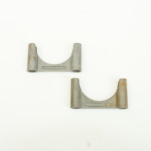 50-66 Chevy Corvette Camaro Chevelle 1-7/8 Muffler Brackets Pair 3754882 NOS U-D