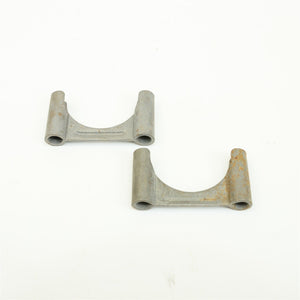 50-66 Chevy Corvette Camaro Chevelle 1-7/8 Muffler Brackets Pair 3754882 NOS U-D
