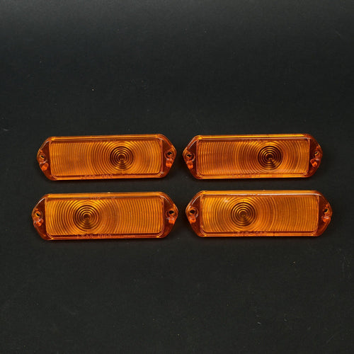 Fits 63 1963 Chevy Bel Air Impala LOT [4] Amber Turn Signal Parking Light Lenses
