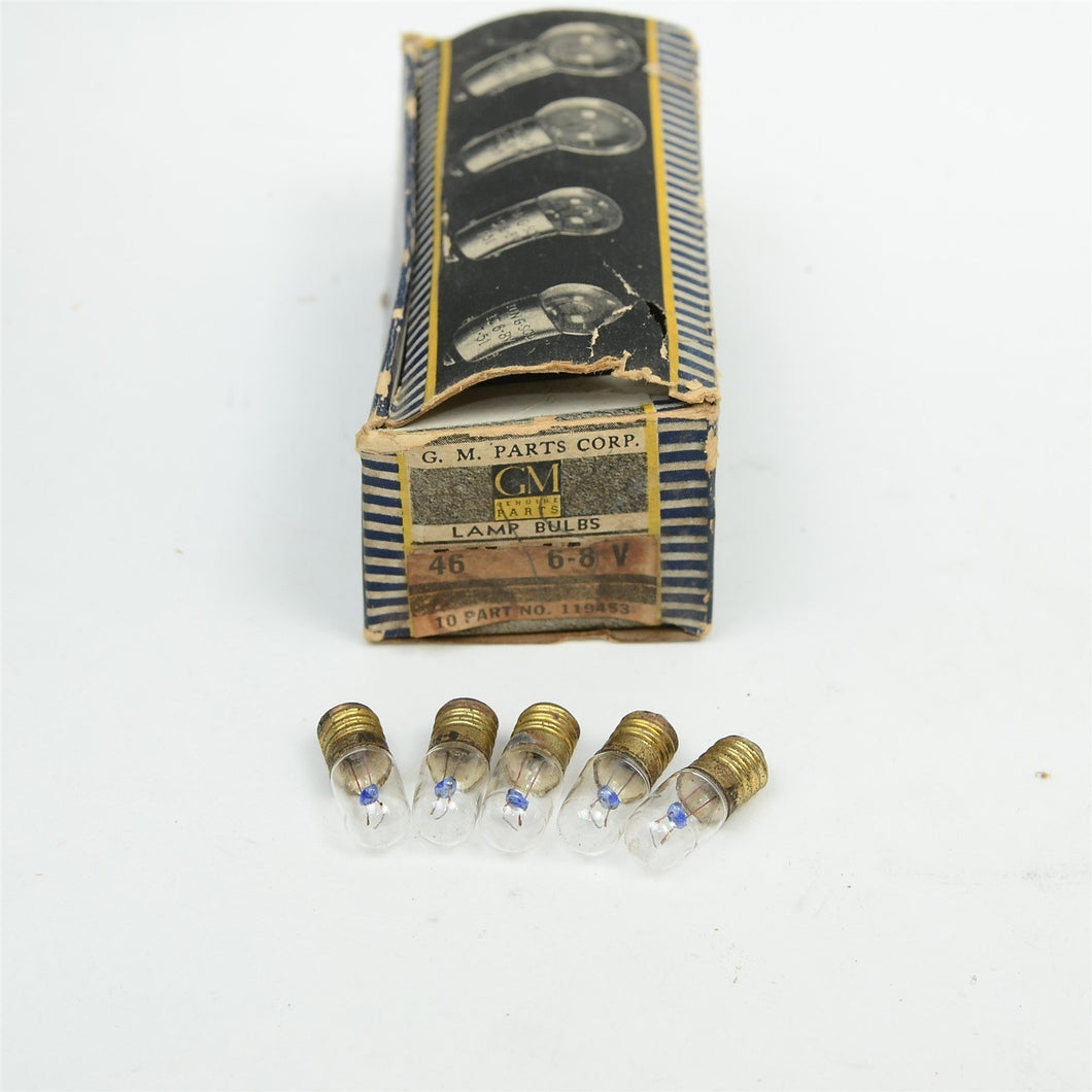 32-36 Chevy 33-34 Pontiac Heater Radio Clock Bulbs Lot of 5 bulbs GM 119453 NOS