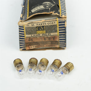 32-36 Chevy 33-34 Pontiac Heater Radio Clock Bulbs Lot of 5 bulbs GM 119453 NOS