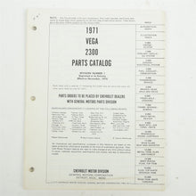 Load image into Gallery viewer, 71 1971 Chevy Vega 2300 Parts Catalog Manual PA30X Revision #1