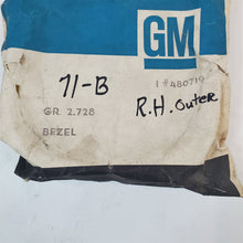 Load image into Gallery viewer, 71 1971 Pontiac Catalina Bonneville Grandville Outer Headlight Bezel 480719 NOS