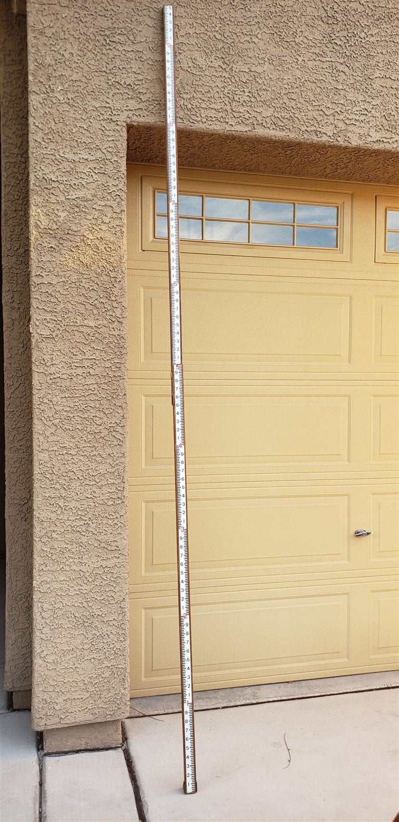 David White Realist 9 Foot 5 Inch Wood Transit Survey Telescopic Grade Rod