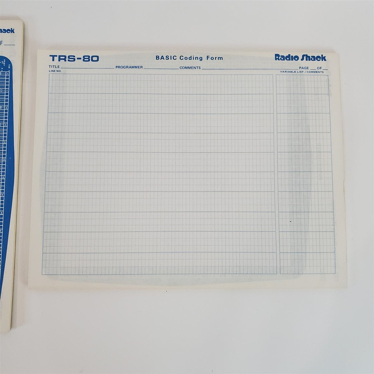 Computer Form 80 Column Lot of 60+ pages - Original TRS-80 Basic Coding Form / Video Display W ...