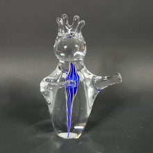 Load image into Gallery viewer, Schmidt Rhea Mini Handblown Glass Paperweight "Heartfelt" Cobalt