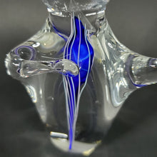 Load image into Gallery viewer, Schmidt Rhea Mini Handblown Glass Paperweight "Heartfelt" Cobalt