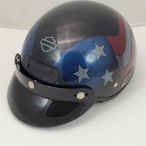 S Harley Davidson Motorcycle Half Helmet DJ AGV USA Stars & Stripes Flag Small