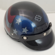 Load image into Gallery viewer, S Harley Davidson Motorcycle Half Helmet DJ AGV USA Stars &amp; Stripes Flag Small