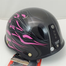 Load image into Gallery viewer, S Small Bell Motorcycle Half Helmet Drifter Diablo Pink/Rose Flames NIOB 2008937