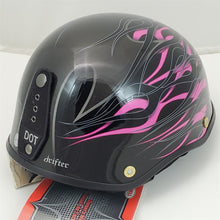 Load image into Gallery viewer, S Small Bell Motorcycle Half Helmet Drifter Diablo Pink/Rose Flames NIOB 2008937