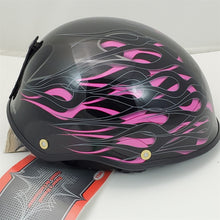 Load image into Gallery viewer, S Small Bell Motorcycle Half Helmet Drifter Diablo Pink/Rose Flames NIOB 2008937