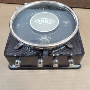 Antique 1916 Era AMBU "Trouble Shooter" Model E Ammeter Voltmeter w/ Leads, Case
