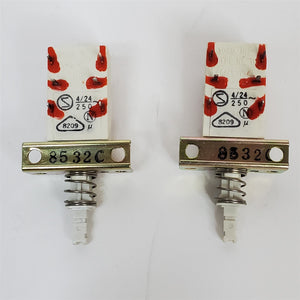 New Toko Power Push Button Switches PAIR DPDT Toko Schadow NE15 8532C