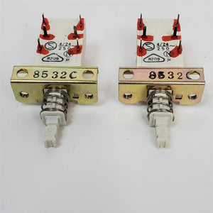 New Toko Power Push Button Switches PAIR DPDT Toko Schadow NE15 8532C