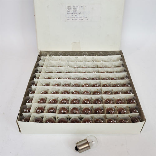 NOS lot of 100 #67 Light Bulbs 12V 8W Chicago Miniature Lighting CM67