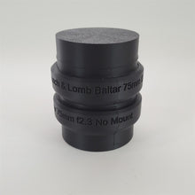 Load image into Gallery viewer, Bausch &amp; Lomb Baltar 75mm T2.5 F/2.3 Cine Lens No Mount w/ damaged mount threads
