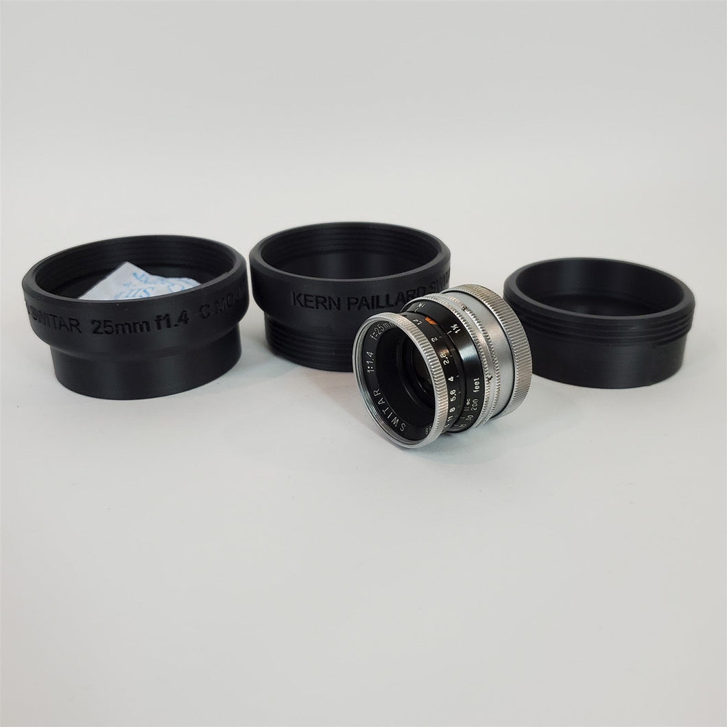 Kern Switar 25mm f/1.4 H16 RX C-Mount Cine Lens w/ Hard Case