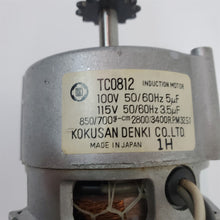 Load image into Gallery viewer, Induction Gear Motor 32.5:1 115 VAC 2400-3400 RPM Max Kokusan Denki TC0812