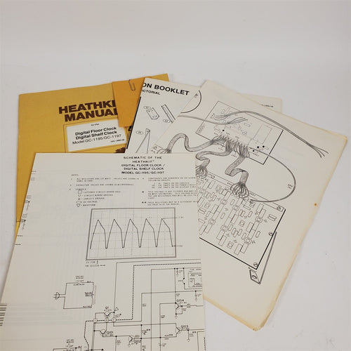 Heathkit Manual DIGITAL FLOOR/SHELF CLOCK GC-1195/GC-1197 595-1886-08 w/Bulbs