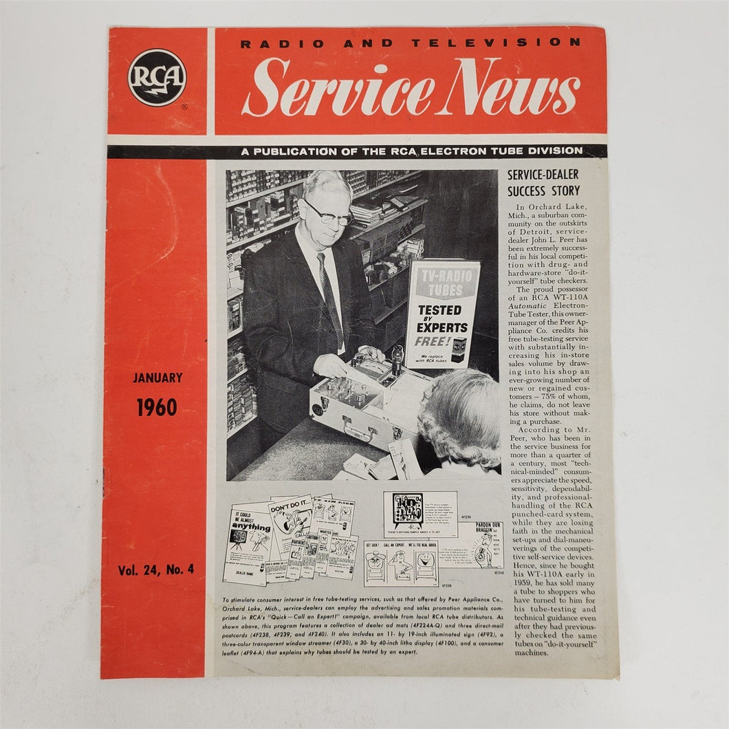 RCA Radio & Television Service News January 1960 Vol. 24, No. 4