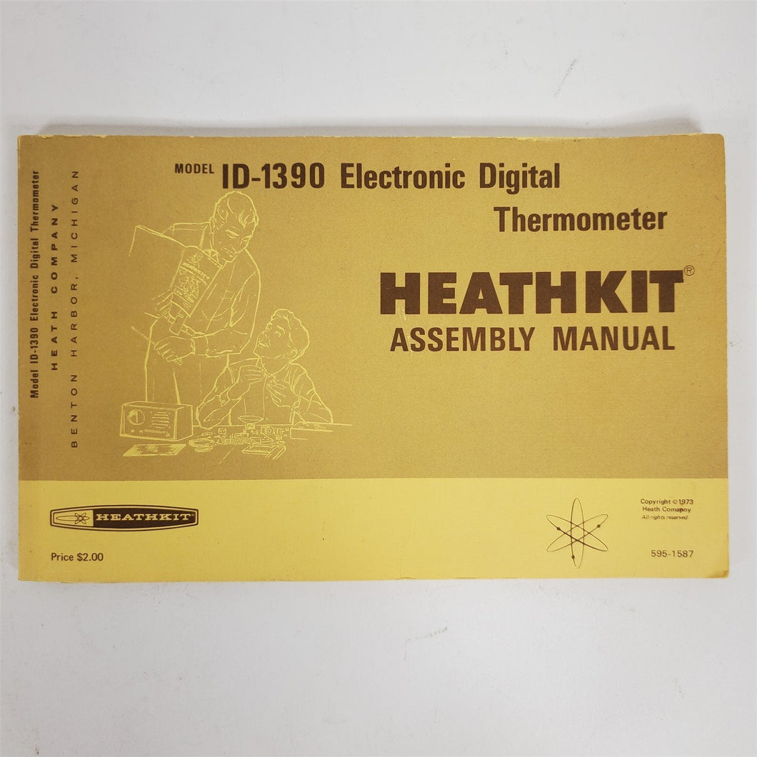 Original 1973 Heathkit Assembly Manual Electronic Digital Thermometer ID-1390