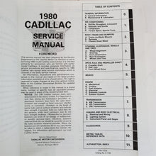 Load image into Gallery viewer, 80 1980 Cadillac Service Information Manual