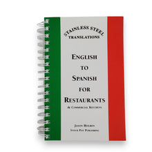Load image into Gallery viewer, Stainless Steel Translations English to Spanish for Restaurants &amp; Comm. Kitchens