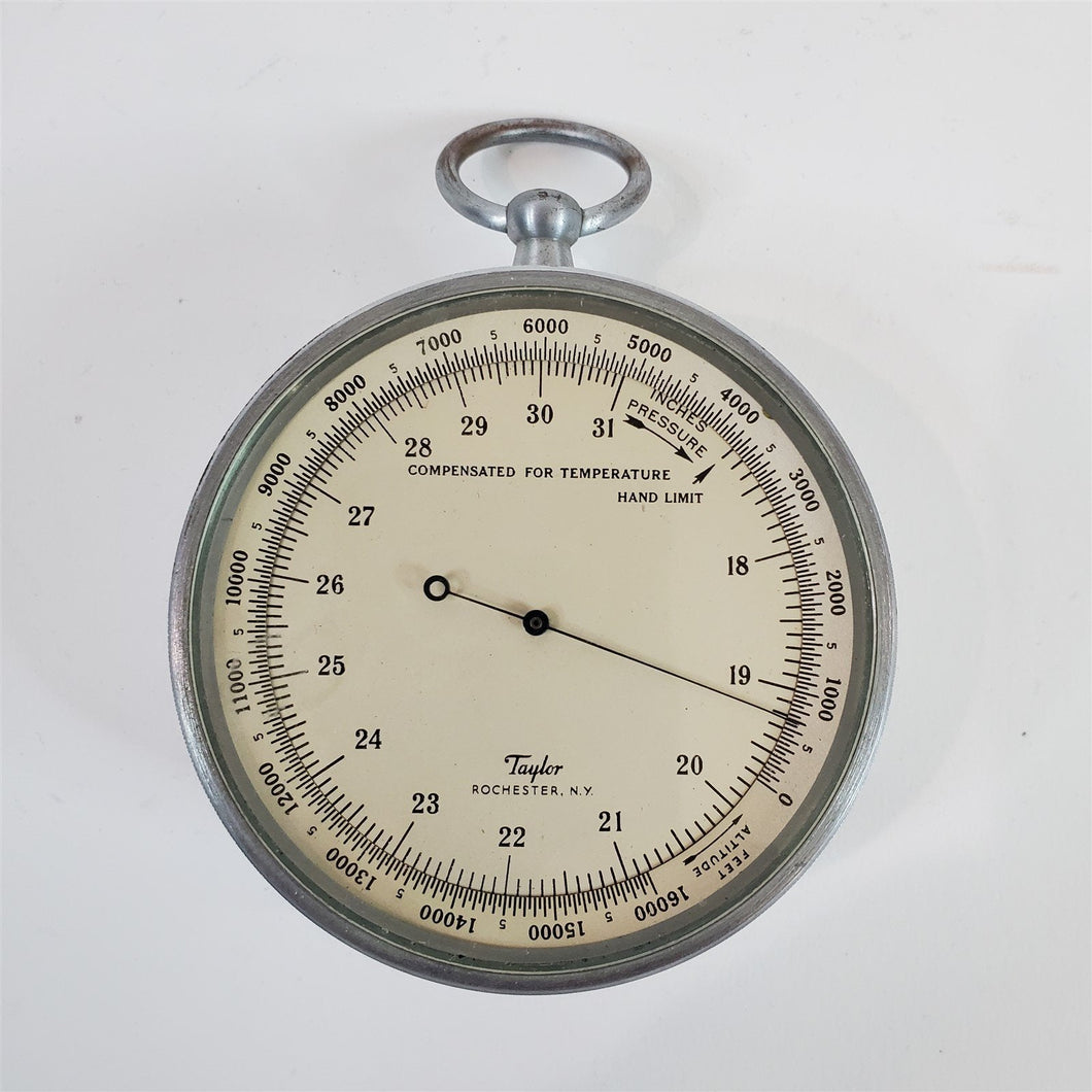 Taylor G-86 Barometer Altimeter Pressure Scale with Altitude