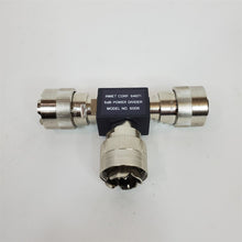 Load image into Gallery viewer, NOS Inmet 6006 Power Divider Tee Locking GR874 RF Connectors 7-9 GHz 50 Ohms