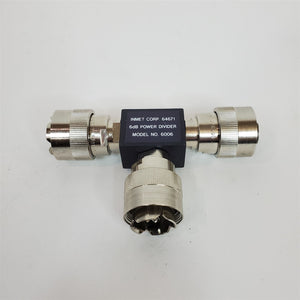 NOS Inmet 6006 Power Divider Tee Locking GR874 RF Connectors 7-9 GHz 50 Ohms