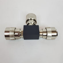 Load image into Gallery viewer, NOS Inmet 6006 Power Divider Tee Locking GR874 RF Connectors 7-9 GHz 50 Ohms