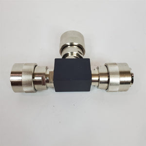 NOS Inmet 6006 Power Divider Tee Locking GR874 RF Connectors 7-9 GHz 50 Ohms