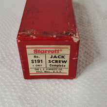 Load image into Gallery viewer, Starrett No. S191 Jack Screw Complete Machinist Tool