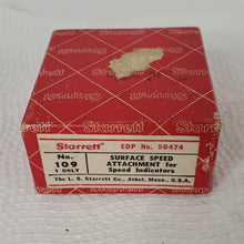 Load image into Gallery viewer, No. 109 Starrett Surface Speed Attachment for Speed Indicators in Original Box