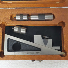 Load image into Gallery viewer, Starrett No. 246 Planer &amp; Shaper Gage w/ 3 Extensions in Original Wooden Case