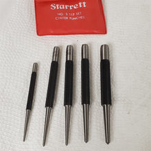 Load image into Gallery viewer, Starrett No. S117 Set Center Punches in Red Plastic Case