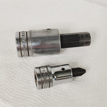Load image into Gallery viewer, 2 SNAP-ON Socket 1/2 Drive Driver Bits SA20A 5/8 Hex, SP32A Phillips Screwdriver