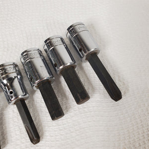 9) Snap-On Hex & Phillips Screwdriver Bit Socket Drivers 3/8,5/16,1/4,7/32,3/16