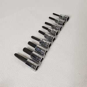9) Snap-On Hex & Phillips Screwdriver Bit Socket Drivers 3/8,5/16,1/4,7/32,3/16