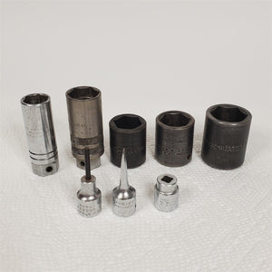 8 PROTO Sockets Impact, Spark Plug, Flat Head Bit, Hex Socket & Shallow Socket